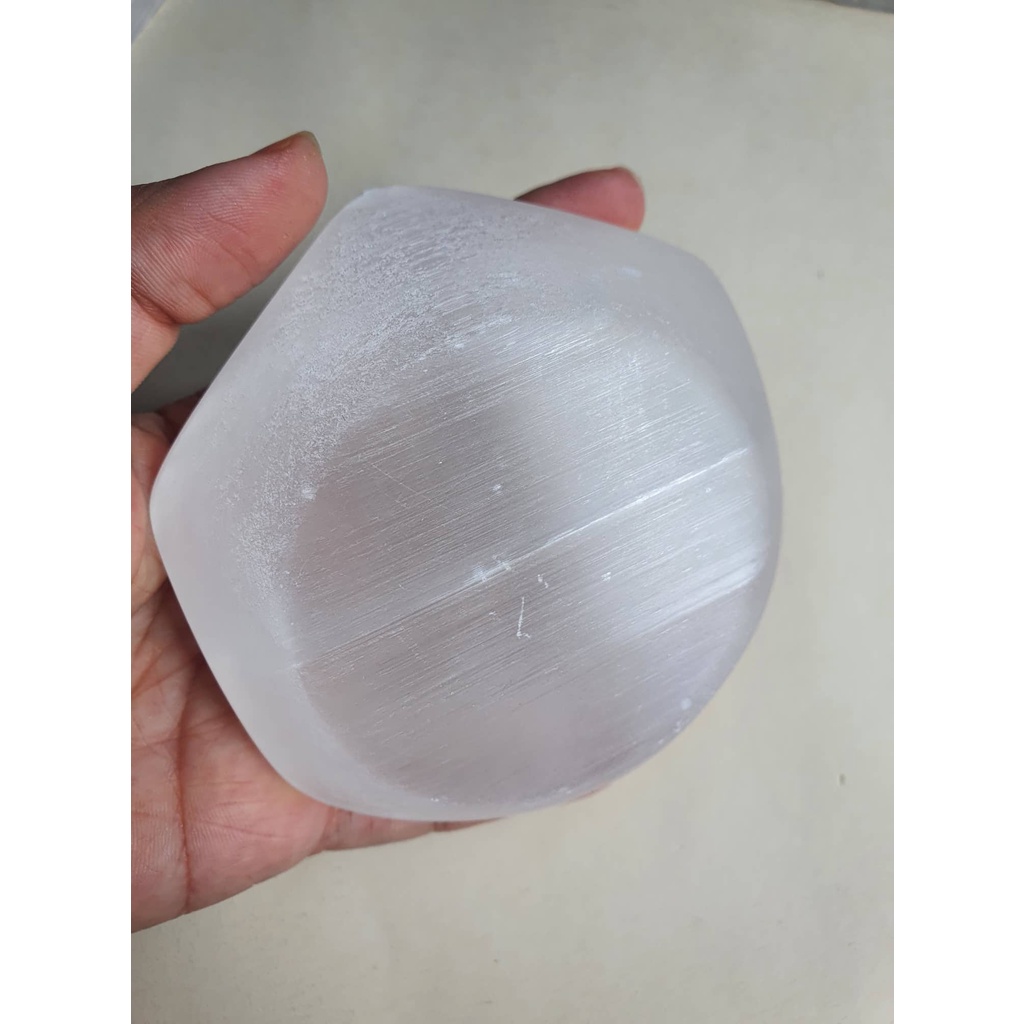 Đá selenite bowl đĩa  258 gram