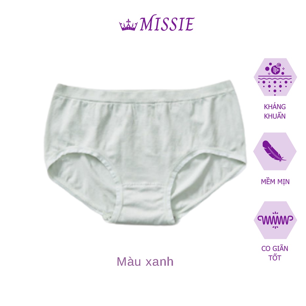 Combo 4 quần lót nữ cotton Freesize màu ngẫu nhiên siêu đáng yêu, kháng khuẩn, thấm hút khử mùi Missie Q01