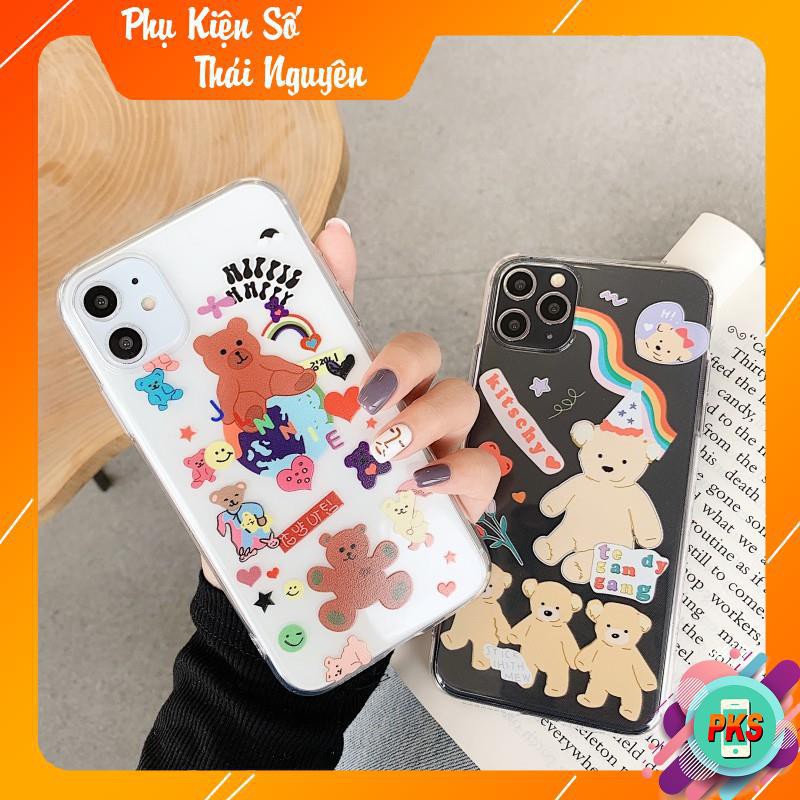 Ốp lưng iphone Gấu Chibi 6/6plus/6s/6s plus/6/7plus /8plus/x/xs/xs max/11/11 promax DT01 -Hồng Anh Case