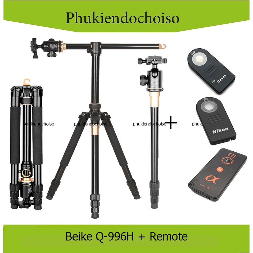 Chân máy ảnh Beike System Go Q-996H + Remote cho máy ảnh