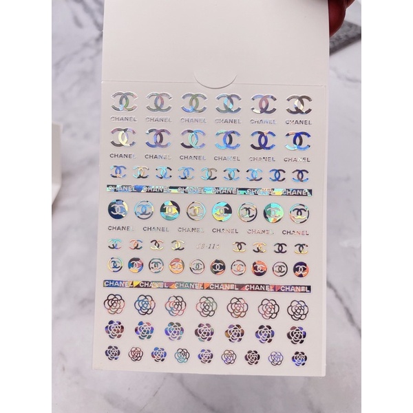 sticker 3d thương hiệu màu ab dán móng tay nail