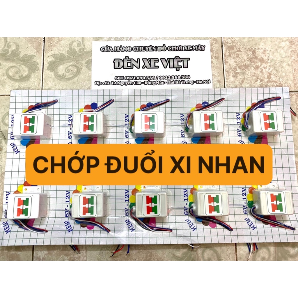 CỤC CHỚP NHÁY ĐUỔI XI NHAN XE MÁY CHỮ H - RƠ LE NHÁY ĐUỔI XI NHAN CHỮ H - ĐÈN XE VIỆT