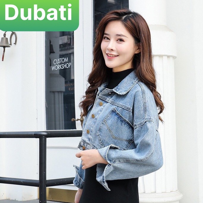 ÁO KHOÁC NỮ CHẤT BÒ JEAN 3 NÚT SAU SIÊU CÁ TÍNH TREND MỚI HÀN QUỐC- DUBATI FASHION