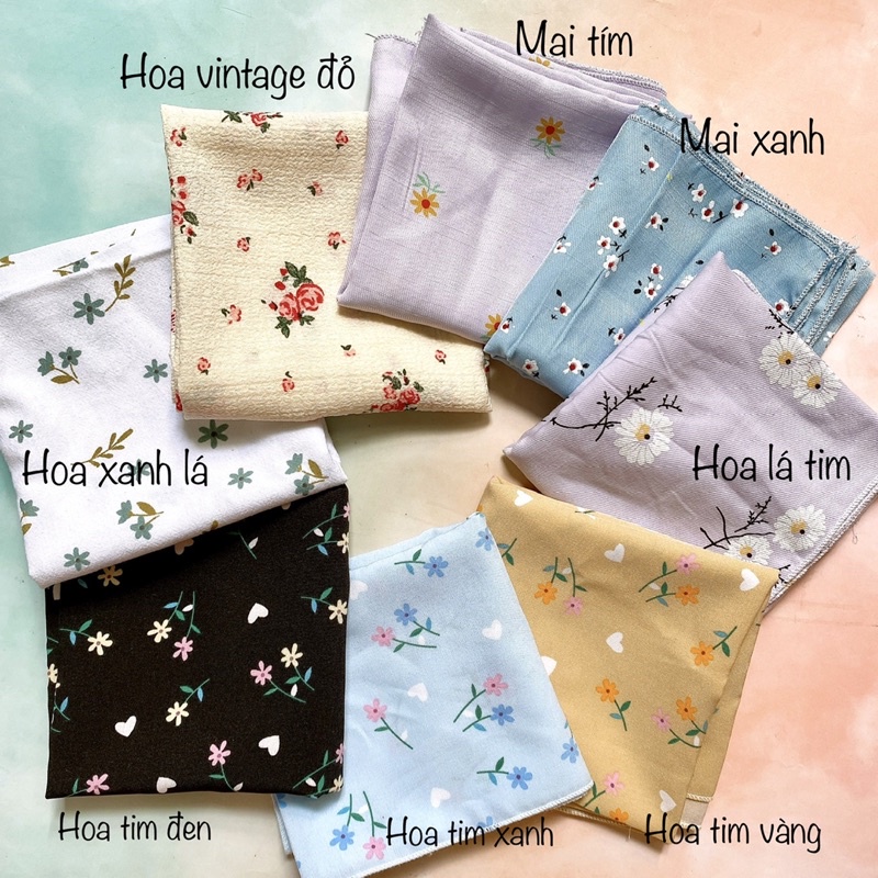{Ảnh thật} KHĂN BANDANA HOA TRẮNG , HÀNG VẢI ĐẸP MỀM MỊN, HOT TREND ULLZANG