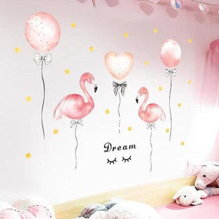 decal dán tường trang trí hồng hạc