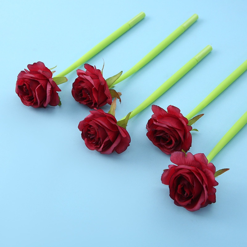 Bút Mực Đen Ngòi 0 5mm In Hình Hoa Hồng