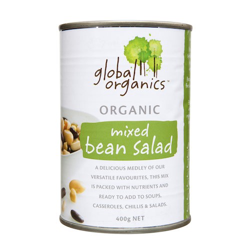 Salad Đậu Hầm Hữu Cơ Global Organics - ORGANIC Mixed Beans Salad - Lon 400g