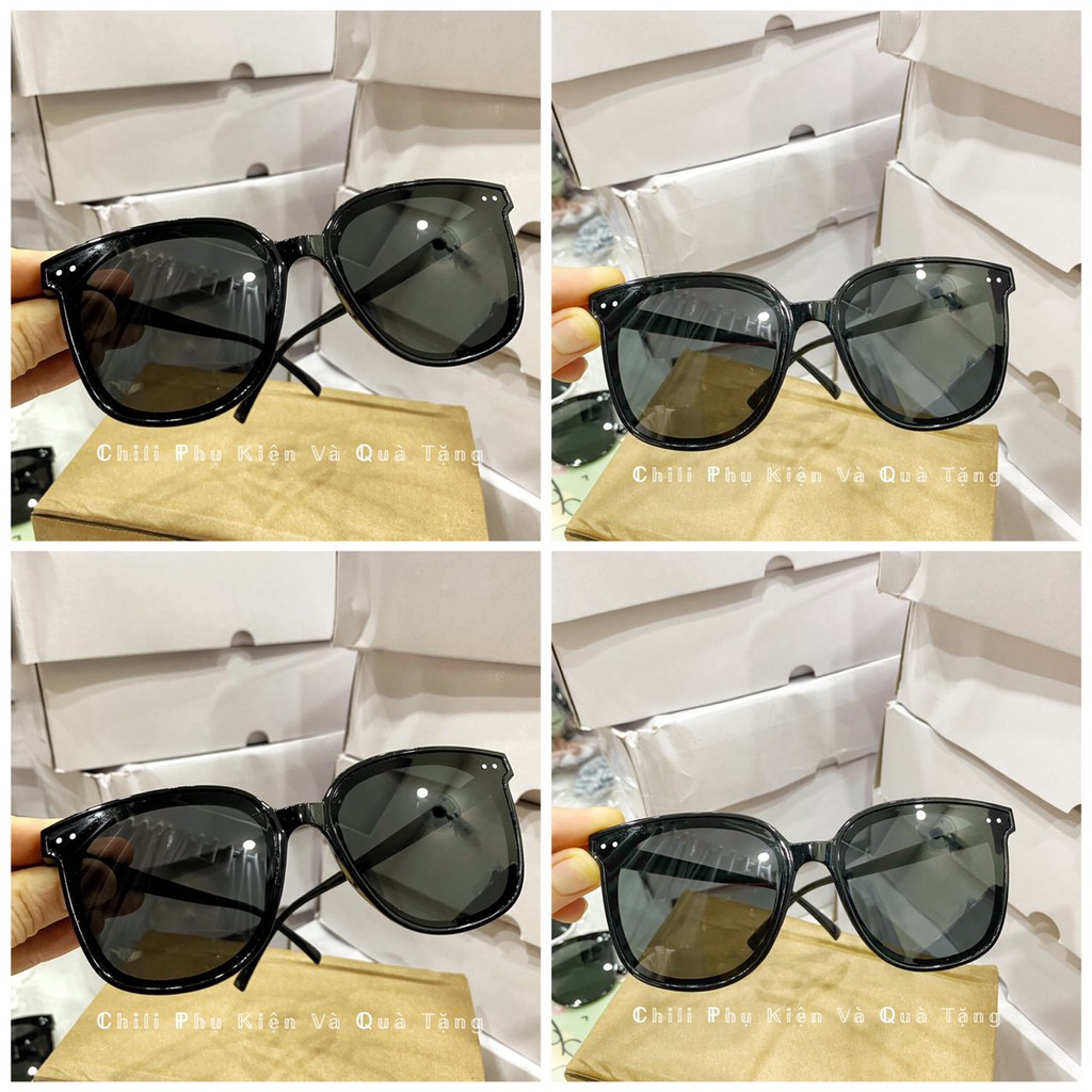 K16 - Kính mát nam nữ, mắt kiếng râm thời trang chống nắng du lịch màu đen 2 chấm ngang | BigBuy360 - bigbuy360.vn