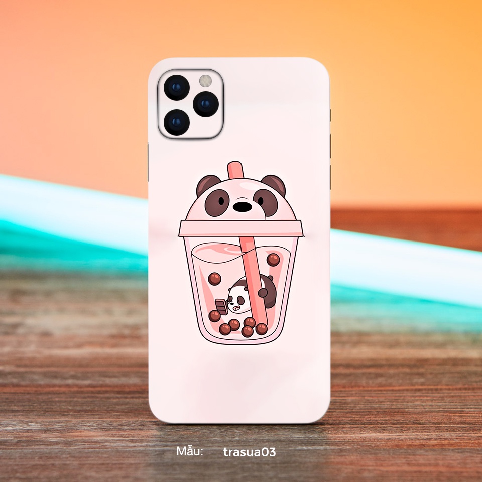Miếng dán Skin Trà Sữa Cute cho iphone, Samsung, Oppo và các dòng điện thoại khác