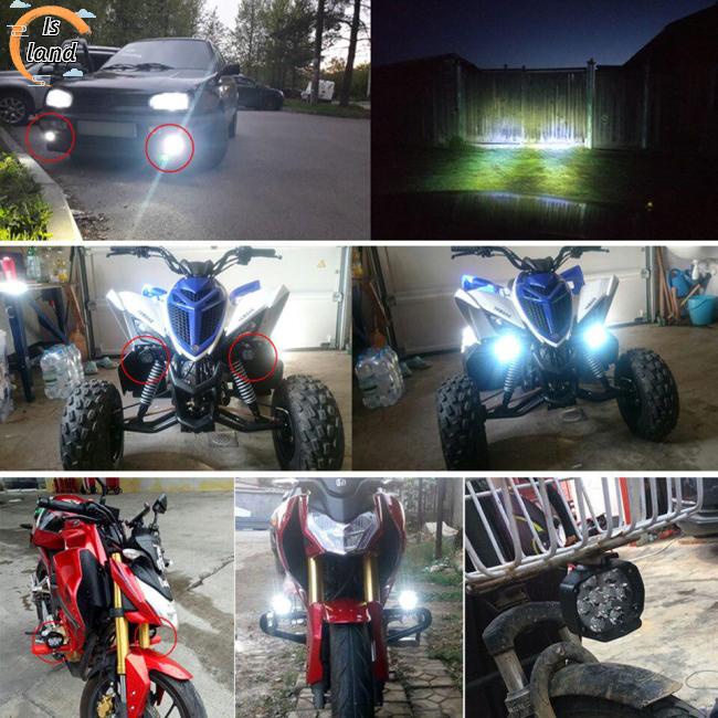 1 Cặp Đèn Pha 6 Bóng Led Phá Sương Mù Cho Xe Hơi Xe Máy