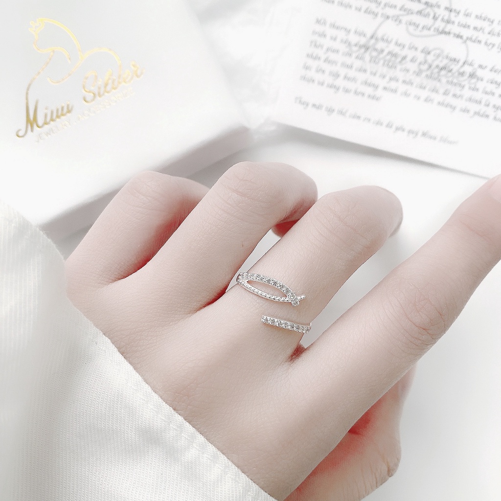 Nhẫn bạc nữ đính đá Miuu Silver Hera Ring