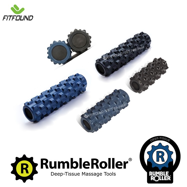 Con lăn massage rumble roller độ cứng cao giãn cơ dãn cơ mát xa trị liệu dài 33 cm 45cm foam đặc ruột chịu lực 300 kg