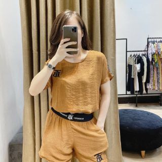 Set áo quần chất đũi, áo bo chun dưới
