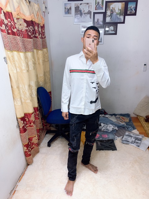 Áo sơ mi GG unisex cao cấp