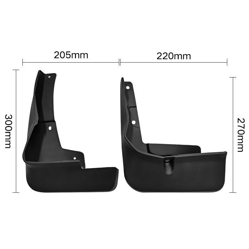 Bộ 4 chăn bùn nhựa dẻo xe Toyota Raize 2021 2022 2023 + kèm ốc vít, lắp đặt dễ dàng