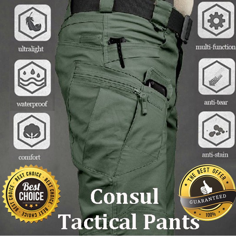 Quần Cargo có nhiều túi IX7 phong cách quân đội thời trang cá tính cho nam