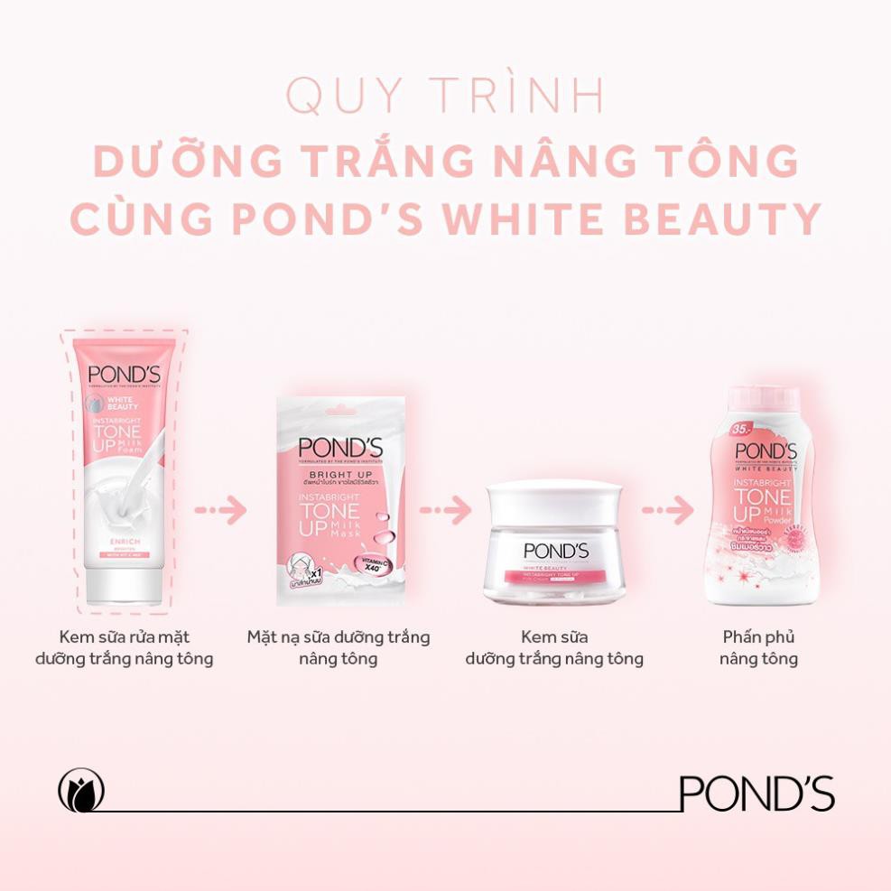 Sữa Rửa Mặt Pond'S White Beauty Tone Up Milk Foam Dưỡng Trắng Nâng Tông 50g