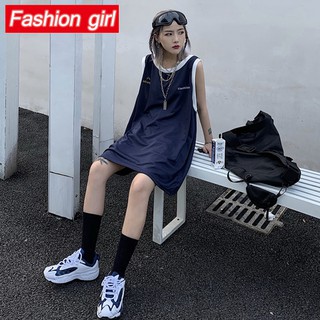 Áo Thun Sát Nách Dáng Rộng Phong Cách Hip Hop Hồng Kông Thời Trang Mùa Hè Cho Nữ