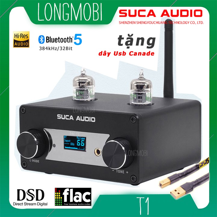 Suca Audio T1 Đầu Giải Mã Âm Thanh Tube Nhạc Vàng Chuyên Dụng Tặng Dây USB Canade