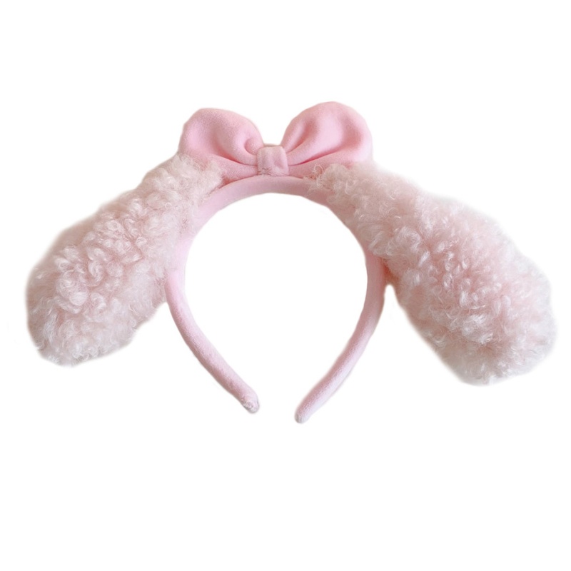 Băng Đô Cài Tóc Rửa Mặt / Trang Điểm / Trang Điểm Vải Bông Mềm Đính Nơ Hoạt Hình Đáng Yêu Không Trượt