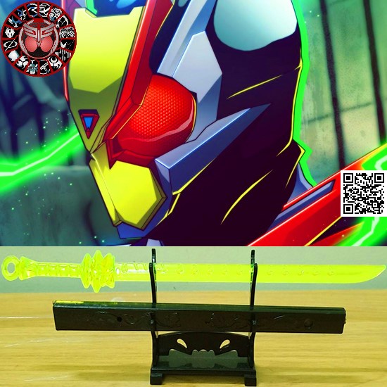 1704 Mô hình Lôi Minh Kiếm Hoàng Lôi Kamen Rider Ghost Zero One vàng chanh dài 26cm TẶNG kệ trưng bày 16