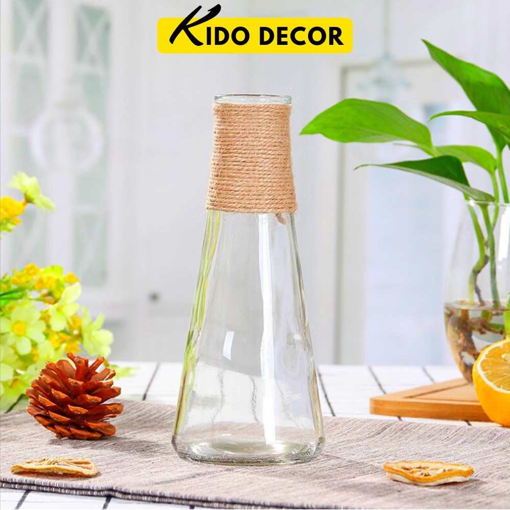 Bình Hoa Decor Thuỷ Tinh Trang Trí Cắm Hoa Giả KIDO DECOR