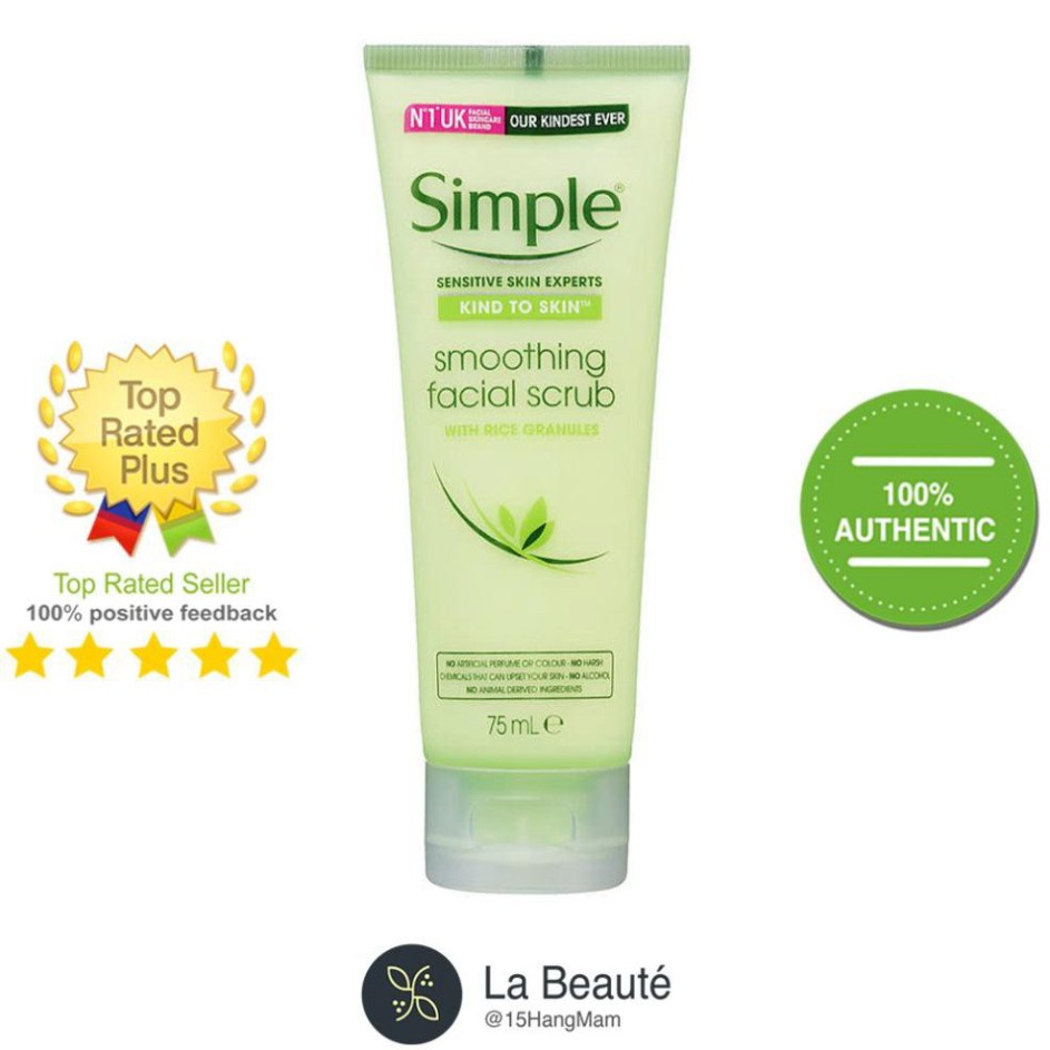 Simple Kind To Skin Smoothing Facial Scrub - Tẩy Da Chết Hiệu Quả 75ml