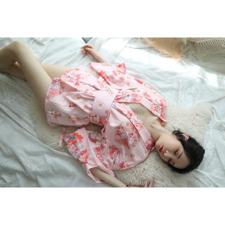 [ Video + Hình Thật ] Bộ Váy Ngủ Cosplay Kimono Nhật Bản Dễ Thương Gợi Cảm | BigBuy360 - bigbuy360.vn