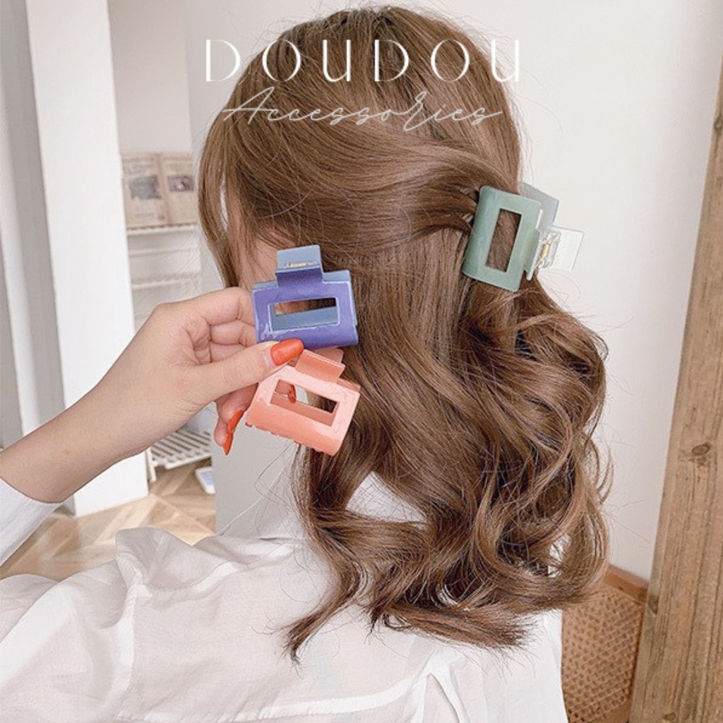 Phụ kiện kẹp tóc xinh DOUDOU Kẹp càng cua Hàn Quốc cỡ nhỏ cho nữ nhựa cao cấp thời trang ZJ027