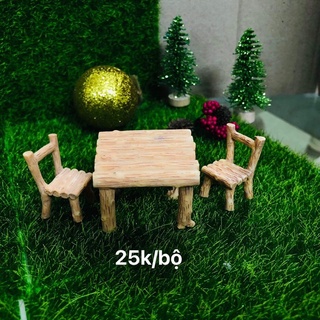 Phụ kiện trang trí: bộ bàn-ghế