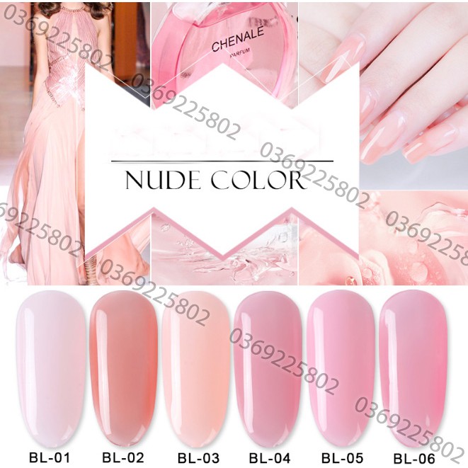 Sơn gel AS lẻ 6 màu hồng thạch nude BL