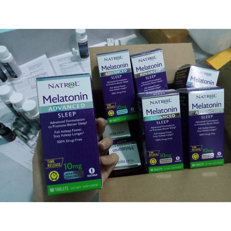 Melatonin 10mg Natrol Mỹ - Hỗ Trợ Tri Mất Ngủ