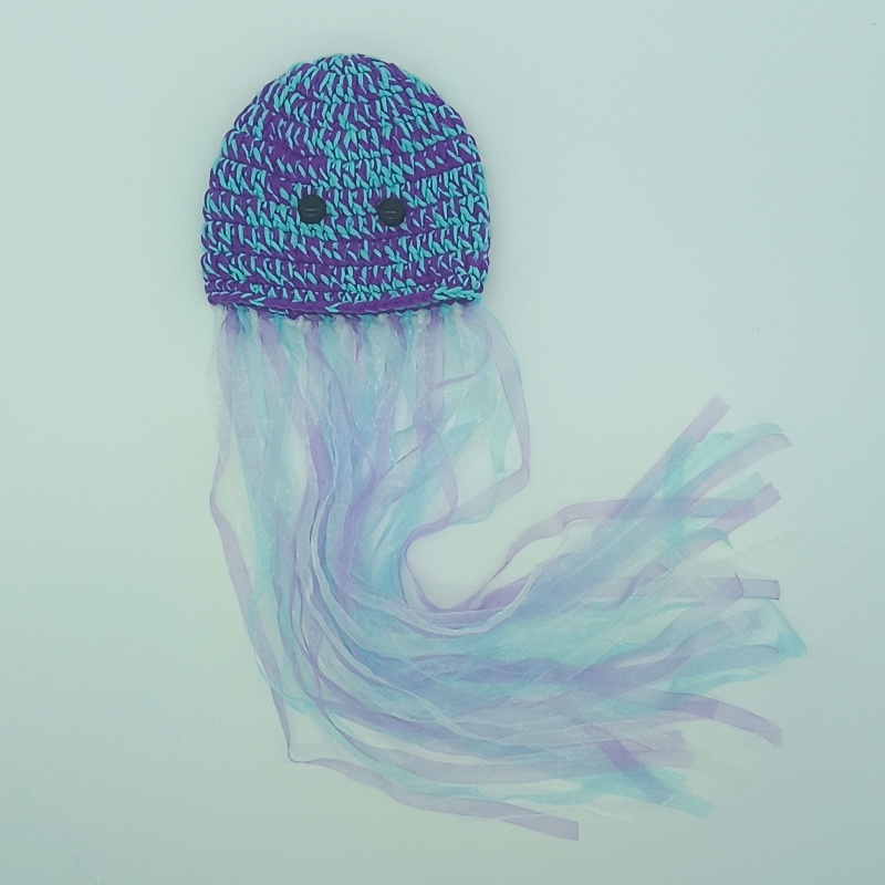 Mũ Len Hình Bạch Tuộc Dễ Thương Dùng Làm Phụ Kiện Chụp Ảnh Cho Bé Sơ Sinh