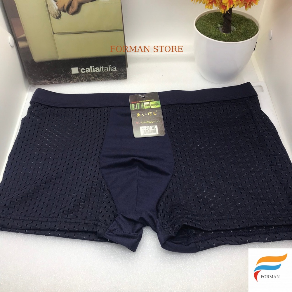 Quần Sịp Đùi Nam Thun Lạnh Thông Hơi FORMAN, Quần Lót Nam Boxer Thông Hơi Thoáng Mát,Chất Liệu Co Dãn Không Bai Không Xù