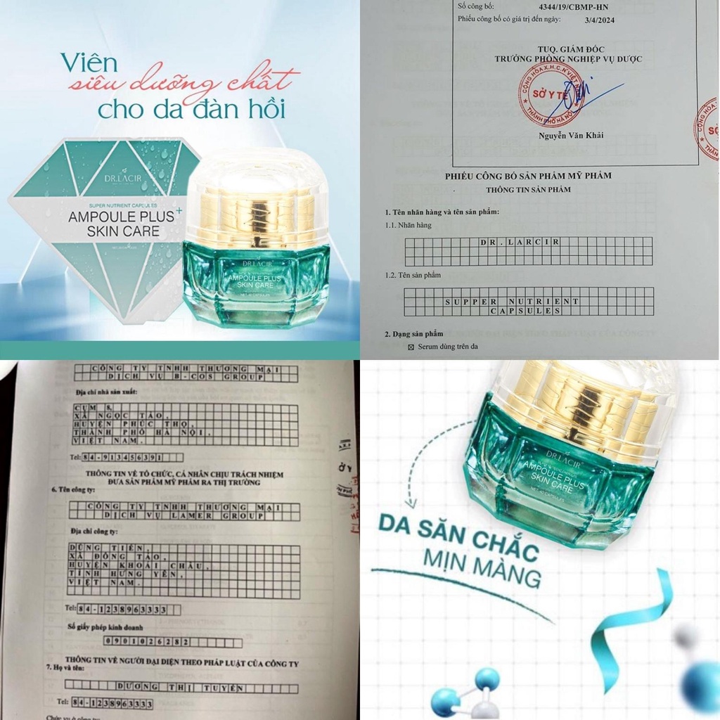 Viên Siêu Dưỡng Chất Dr. Lacir Super Nutrient Capsule phục hồi da cung cấp dưỡng chất hộp 20 viên LM40