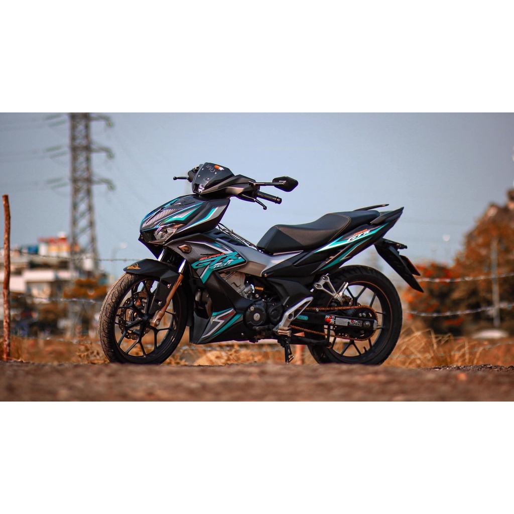 [FreeShip] Tem Decal Rời cho Winner X đen bạc - mẫu GTR xanh ngọc siêu hot - tem 3 lớp chất lượng cao