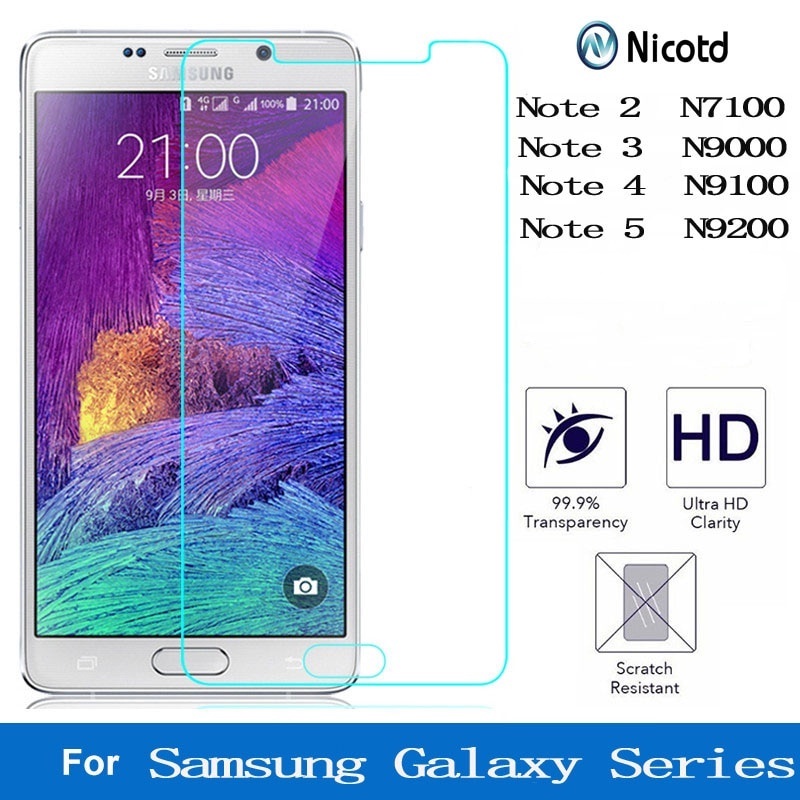 Nct Kính Cường Lực Bảo Vệ Màn Hình 9h Trong Suốt Cho samsung galaxy note 2 3 4 5 galaxy n7100 n9000 n9100 n9200