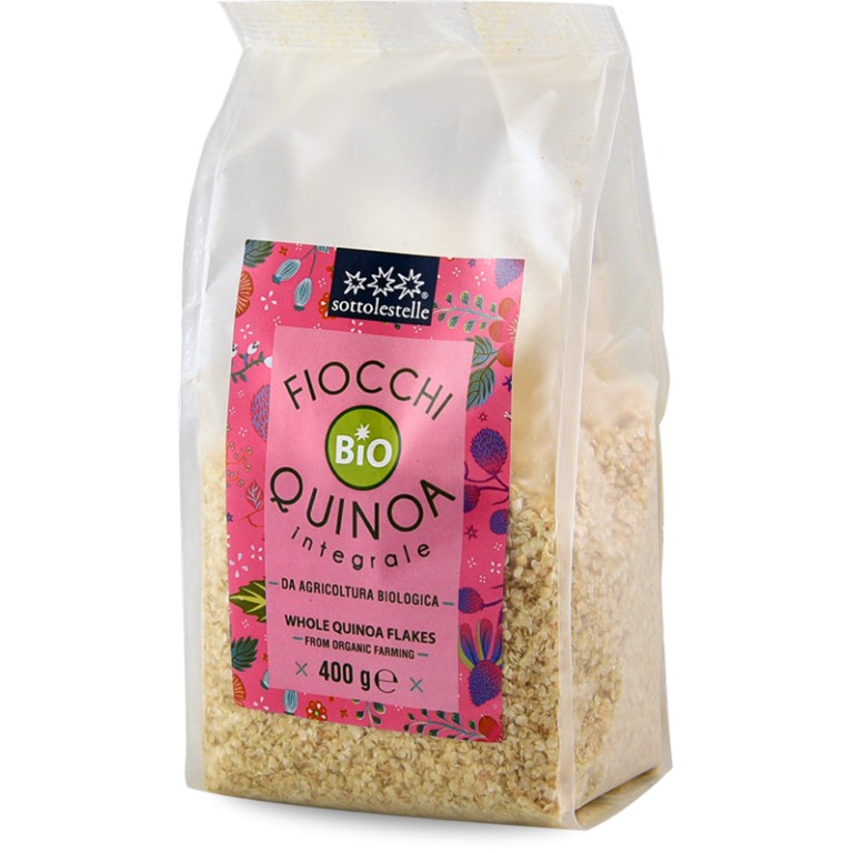 Diêm mạch nguyên cám hữu cơ cán dẹp Sotto 400g Organic Quinoa Flakes