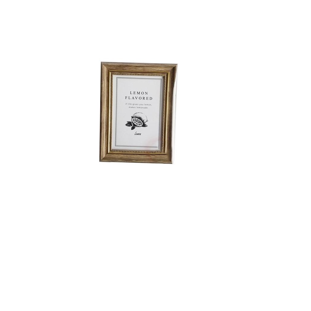 Daiso Japan Khung ảnh gỗ màu vàng size STANDARD 8.9x1.4x12.7 cm (cái)