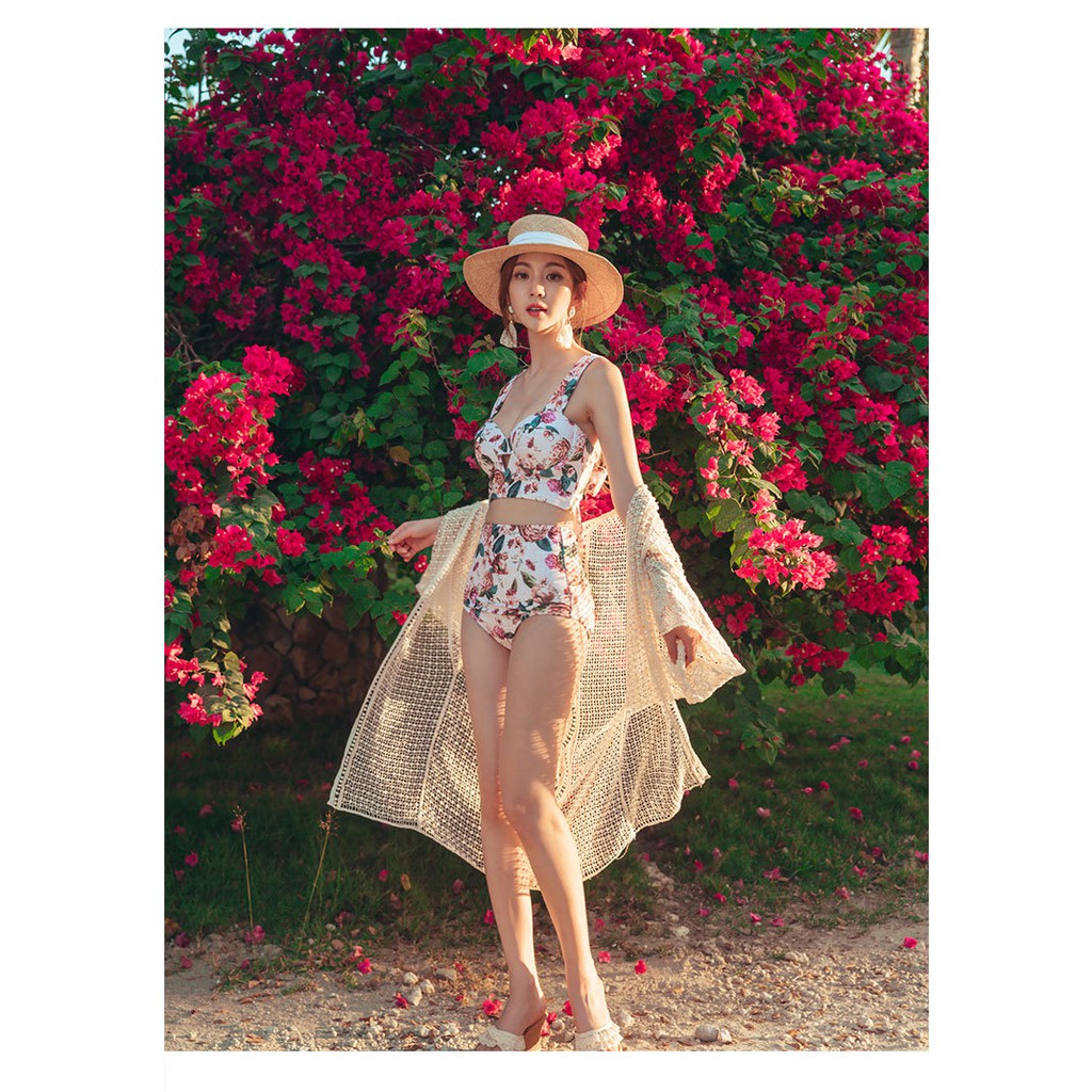 [ ẢNH THẬT ] Bikini vintange nữ hai mảnh hoa hồng che khuyết điểm, đồ bơi nữ hai mảnh sexy | BigBuy360 - bigbuy360.vn