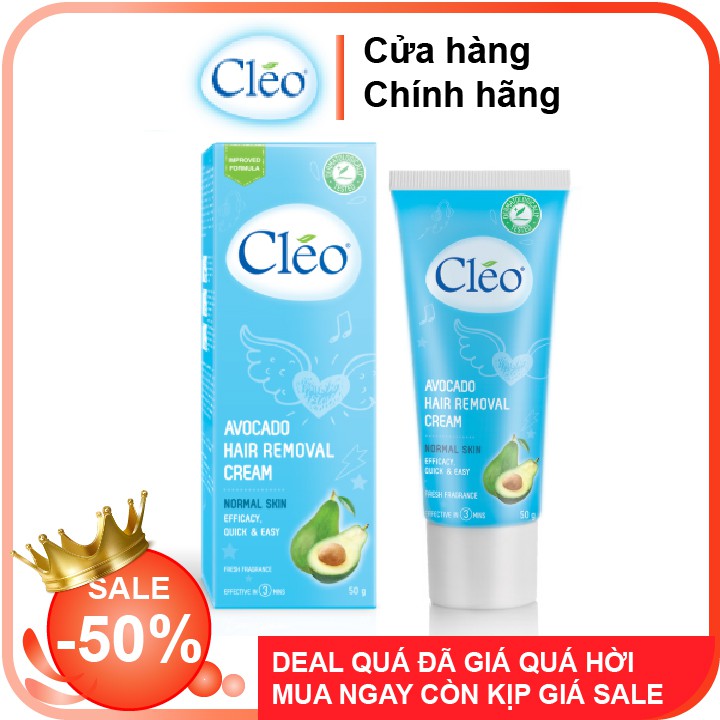 Kem tẩy lông Cleo 50g, tẩy lông nhanh 5 phút, 100% không đau rát