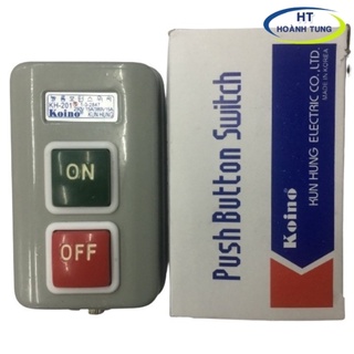 Công tắc bấm dính 3 pha KH-201 công tắc nguồn 10A, điện áp 380VAC tắt mở trực tiếp động cơ điện
