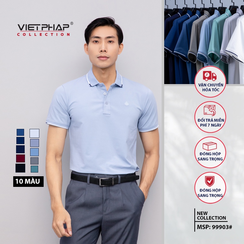 Áo Thun Polo Nam Cao Cấp 99903 Việt Pháp. hàng chính hãng