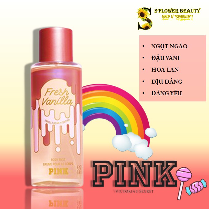 🌸 PINK | 🍭 Xịt Thơm Toàn Thân Victoria’s Secret PINK Body Mist (250ml) - Fresh Vanilla | Pink Coconut | Cozy Sugar | Thế Giới Skin Care