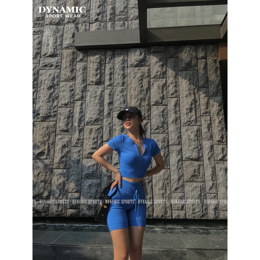 Quần đùi và Croptop thể thao tập Gym, Yoga, Aerobic nữ Biker