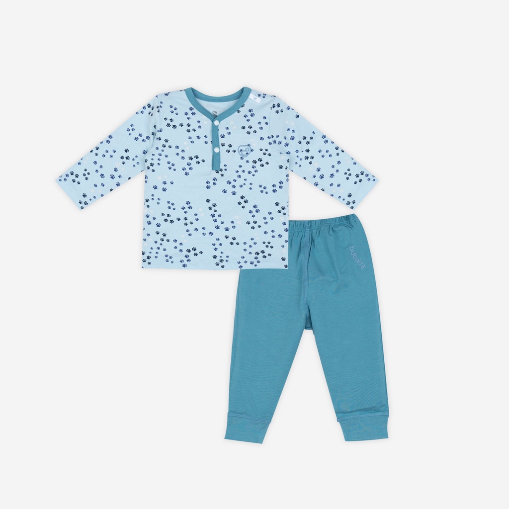 Bộ quần áo cổ trụ dài tay Bambus Puppie BU