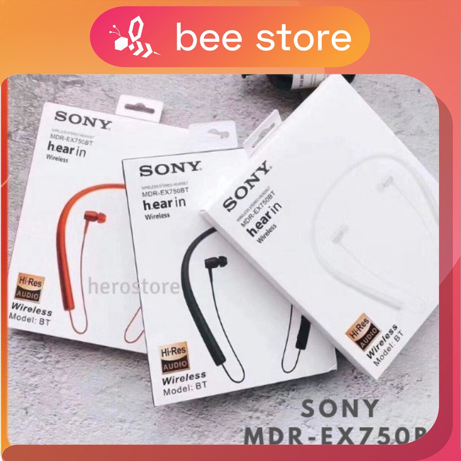 Tai nghe bluetooth Hear in Sony MDR-EX750BT - Chống ồn, Kháng nước phù hợp tập thể thao, chạy bộ