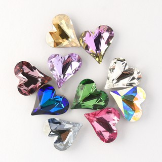 Set 4 Viên Đá khối hình tim đính móng Siêu Sáng