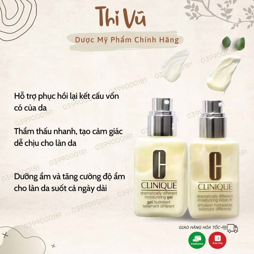 Kem Dưỡng Da Clinique Dramatically Different Moisturizing Gel, Lotion - Thi Vũ