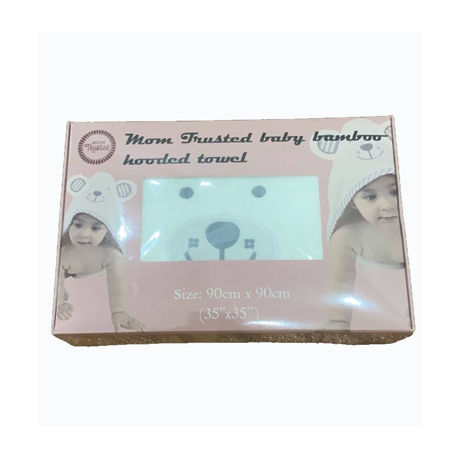 [CHUBBYSHOP] Áo choàng tắm, khăn tắm ủ sợi tre cho bé Mom Trusted 90cmx90cm - Giao màu ngẫu nhiên